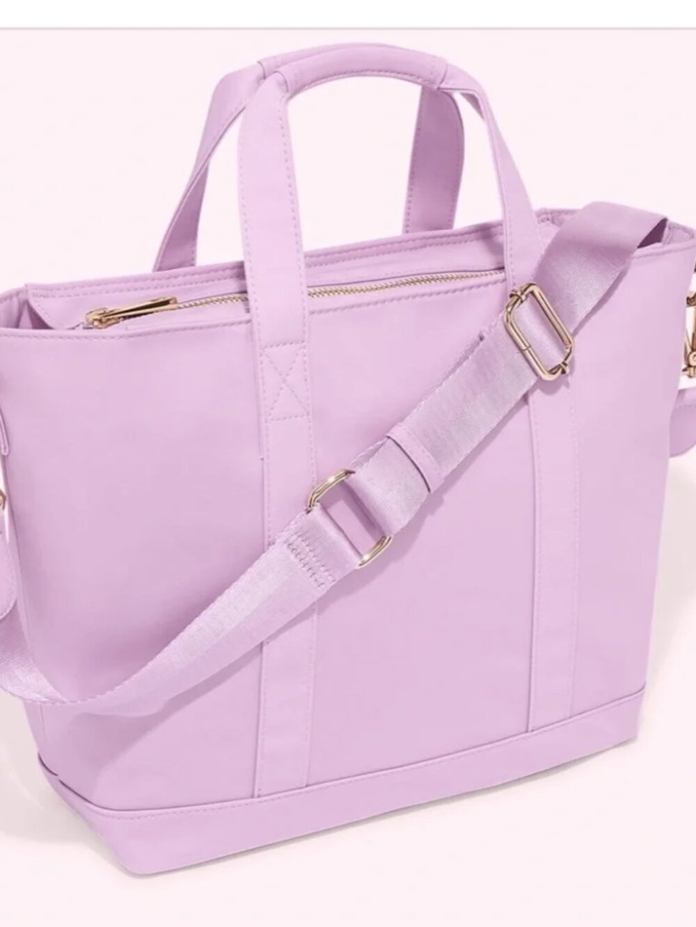 NEW NWT STONEY CLOVER LANE CLASSIC NYLON TOTE BAG PALE LILAC $168